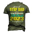 Proud Step Dad Of 5Th Grade Graduate 2023 Family Graduation Men's 3D T-shirt Back Print Army Green