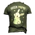 Rabbit Mum With Rabbit Easter Bunny Men's 3D T-Shirt Back Print Army Green