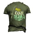 Reel Cool Mama Fishing Fisherman Retro Men's 3D T-Shirt Back Print Army Green