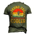 Skiing Dad Vintage Skiing Player Fathers Day Men's 3D T-shirt Back Print Army Green