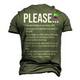 Stop Questioning My Parenting Skills Autistic Mom Dad Autism Men's 3D T-shirt Back Print Army Green