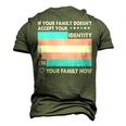 Transgender Support Trans Dad Mom Lgbt Ally Pride Flag Men's 3D T-Shirt Back Print Army Green