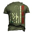 Usa Flag Reel Cool Mama Fishing Fisher Fisherman Men's 3D T-Shirt Back Print Army Green