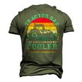 Vintage Tractor Dad Like A Regular Dad Tractor Fathers Day Men's 3D T-shirt Back Print Army Green