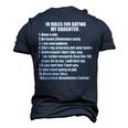 10 Rules Dating My Daughter Overprotective Dad Protective Men's 3D T-Shirt Back Print Navy Blue