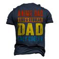 Anime Fathers Birthday Anime Dad Only Cooler Vintage Men's 3D T-Shirt Back Print Navy Blue