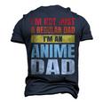 Anime Fathers Birthday Im An Anime Dad Retro Vintage Men's 3D T-Shirt Back Print Navy Blue