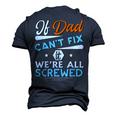 Awesome Dad Will Fix It Handyman Handy Dad Fathers Day Men's 3D T-Shirt Back Print Navy Blue