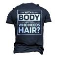 Bald Dad Bald Jokes Men's 3D T-Shirt Back Print Navy Blue