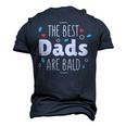 The Best Dads Are Bald Alopecia Awareness And Bald Daddy Men's 3D T-Shirt Back Print Navy Blue