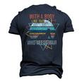 With A Body Like This Who Needs Hair Retro Bald Dad Men's 3D T-Shirt Back Print Navy Blue