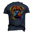 Bullmastiff Mom Or Dad Colorful Puppy Dog Lover Cute Black Men's 3D T-shirt Back Print Navy Blue