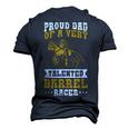 Cowgirls & Barrel Racing For A Dad Of A Barrel Racer Men's 3D T-shirt Back Print Navy Blue