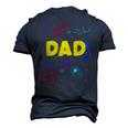 Dad Outer Space Daddy Planet Birthday Fathers Men's 3D T-Shirt Back Print Navy Blue