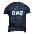 Dad Outer Space Daddy Planet Birthday Fathers Day Men's 3D T-Shirt Back Print Navy Blue