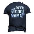 Distressed Reel Cool Mama Fishing Men's 3D T-Shirt Back Print Navy Blue