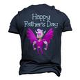 Embarrassing Dad In Girl Colors Happy Fathers Day Men's 3D T-Shirt Back Print Navy Blue