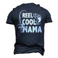 Family Lover Reel Cool Mama Fishing Fisher Fisherman Men's 3D T-Shirt Back Print Navy Blue