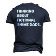 Fictional Anime Dads Weeb Girl Fanfic Fanfiction Lover Men's 3D T-Shirt Back Print Navy Blue