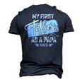 My First Fathers Day As A Papa 2023 Father Day Men's 3D T-shirt Back Print Navy Blue