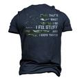 I Fix Stuff And I Know Things Handyman Handy Dad Fathers Day Men's 3D T-Shirt Back Print Navy Blue