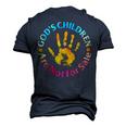 Gods Children Are Not For Sale Hand Prints Men's 3D T-Shirt Back Print Navy Blue