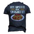 Less Upsetti Spaghetti Men's 3D T-Shirt Back Print Navy Blue