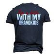 Life Is Better With My Grandkids For Grandma & Grandpa Men's 3D T-shirt Back Print Navy Blue