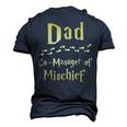 Magical Dad Manager Of Mischief Birthday Family Matching Men's 3D T-shirt Back Print Navy Blue