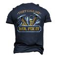 Mr Fix It Dad Handyman Handy Dad Mechanic Fathers Day Men's 3D T-Shirt Back Print Navy Blue