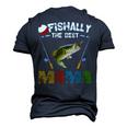 Ofishally The Best Mama Fishing Rod Mommy Men's 3D T-Shirt Back Print Navy Blue
