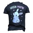 Rabbit Mum With Rabbit Easter Bunny Men's 3D T-Shirt Back Print Navy Blue