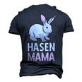 Rabbit Mum Rabbit Mother Pet Long Ear Men's 3D T-Shirt Back Print Navy Blue