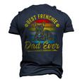 Retro Best Frenchie Dad Ever French Bulldog Dog Fathers Day Men's 3D T-shirt Back Print Navy Blue