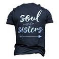 Soul Sisters Bestfriend Sister For Sister Men's 3D T-Shirt Back Print Navy Blue