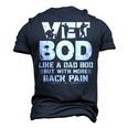 Veteran Fathers Day Quote Vet Bod Like A Dad Bod Men's 3D T-shirt Back Print Navy Blue