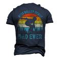 Vintage Retro Best Roller Derby Dad Ever Fathers Day Men's 3D T-Shirt Back Print Navy Blue
