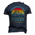 Vintage Tractor Dad Like A Regular Dad Tractor Fathers Day Men's 3D T-shirt Back Print Navy Blue