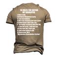 10 Rules Dating My Daughter Overprotective Dad Protective Men's 3D T-Shirt Back Print Khaki