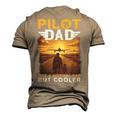 Airplane Pilot For Men Women Saying Pilot Dad Men's 3D T-shirt Back Print Khaki