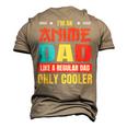 Anime Dad Like A Regular Dad Only Cooler Otaku Fathers Day Men's 3D T-Shirt Back Print Khaki