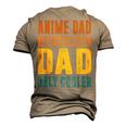 Anime Fathers Birthday Anime Dad Only Cooler Vintage Men's 3D T-Shirt Back Print Khaki