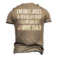 Anime Fathers Birthday Im An Anime Dad Fathers Day Anime Men's 3D T-Shirt Back Print Khaki