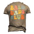 Bald Dads Club Dad Fathers Day Bald Head Joke Men's 3D T-Shirt Back Print Khaki