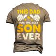 This Dad Has The Best Son Ever Fathers Day From Son Daughter Men's 3D T-shirt Back Print Khaki