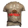 Dad Of The Birthday Boy Race Car Racing Car Driver Father Men's 3D T-shirt Back Print Khaki