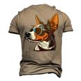 Dad Mom Cool Dog Sunglasses Rat Terrier Men's 3D T-shirt Back Print Khaki