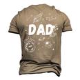 Dad Outer Space Daddy Planet Birthday Fathers Day Men's 3D T-Shirt Back Print Khaki