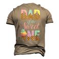 Dad Of The Sweet One Ice Cream 1St First Birthday Family Men's 3D T-shirt Back Print Khaki