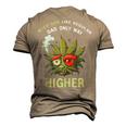 Dad Weed 420 Weed Dad Like Regular Dad Only Higher Men's 3D T-Shirt Back Print Khaki